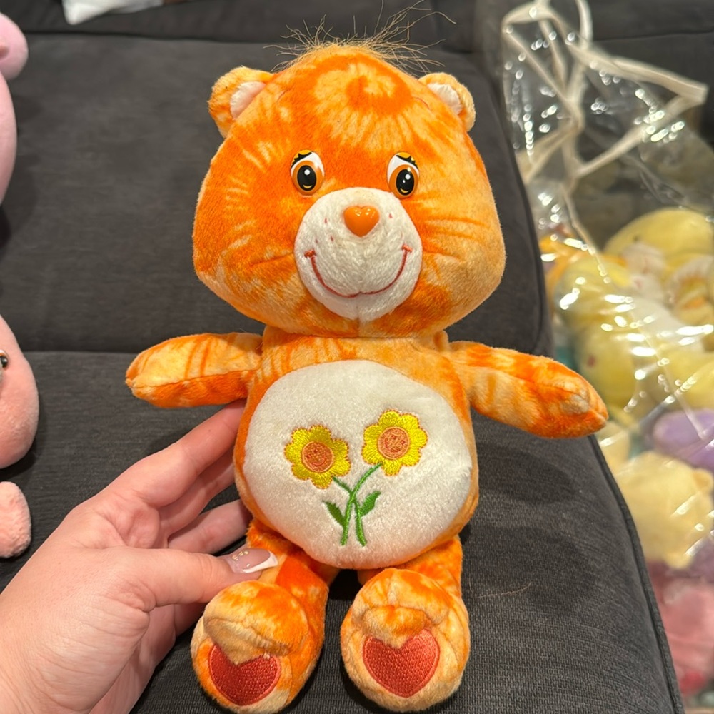 Orange tie die flower carebear